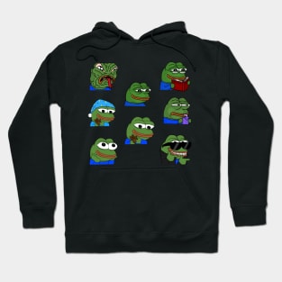 Pepe the frog variety set Hoodie